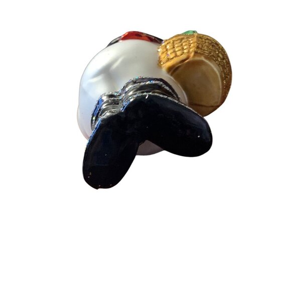 Old World Multicolor Glass Snowman 4 1/2" Holiday Christmas Ornament NWT - Picture 3 of 3